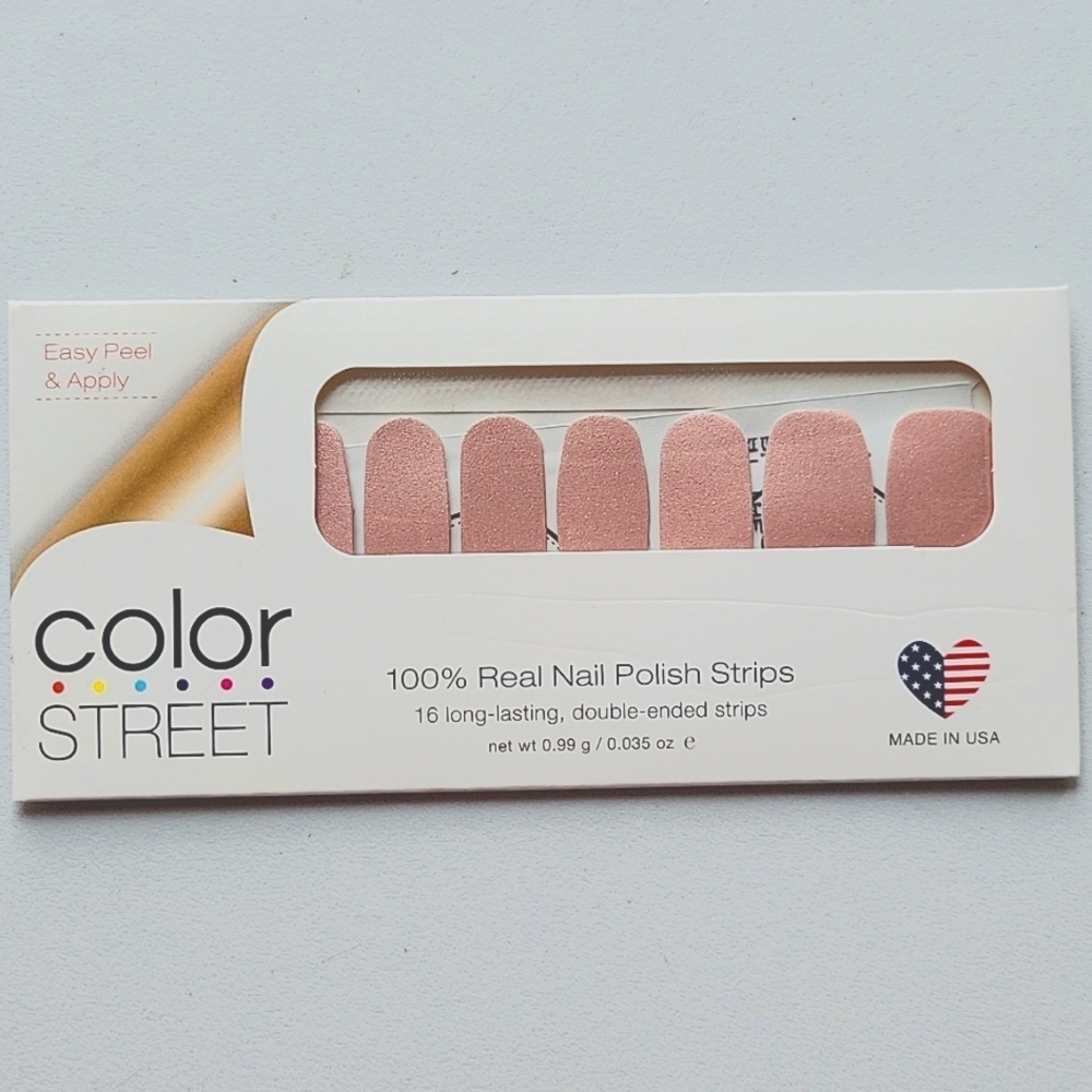 Color Street At the Plaza Real Nail Polish Strips Rose Quarts 16 Strips